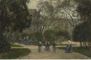 Stanislas lepine Nuns and Schoolgirls in the Tuileries Gardens oil painting artist